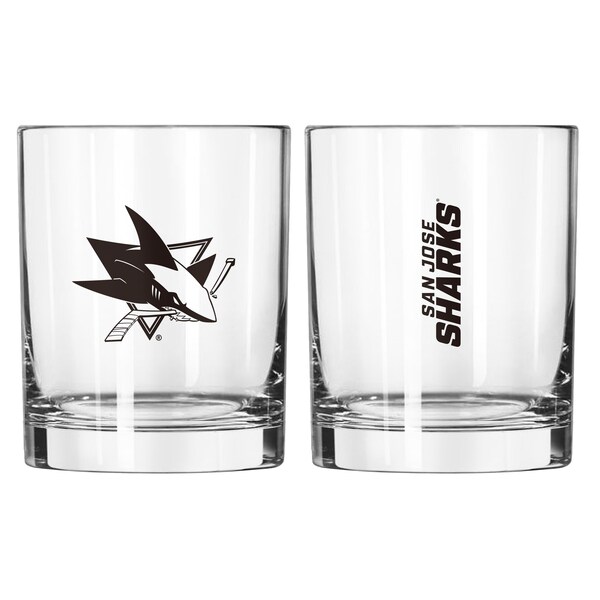 Logo Brands San Jose Sharks 14oz Gameday Rocks Glass 825-G14R-1 - main